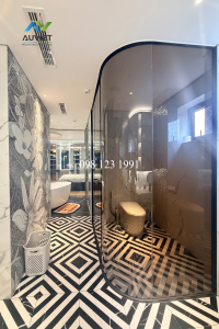 Cabin tắm kính cong bằng kính cường lực